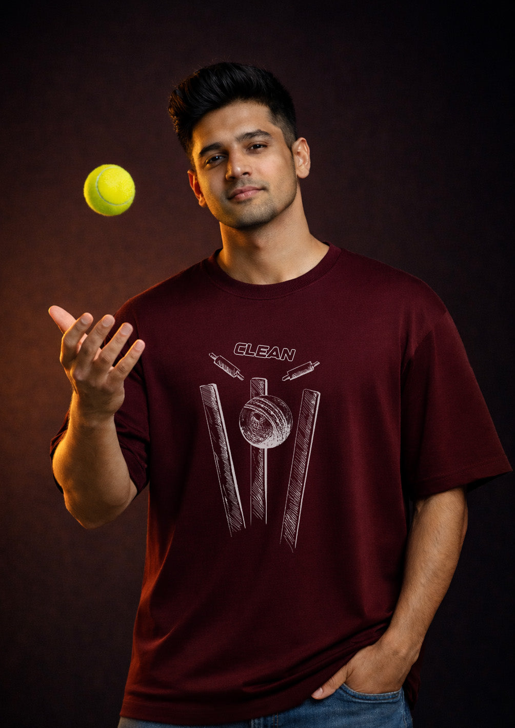 Clean Bowled - Premium Unisex Oversize T-Shirt